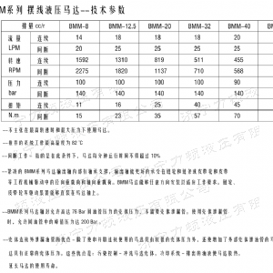 BMM側油口系列馬達